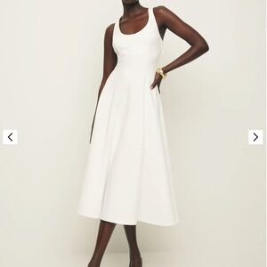 Reformation White Sleeveless Midi Dress